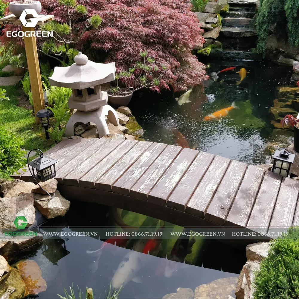 Phong cách sân vườn Nhật Bản này đem lại cảm giác thư thái, bình yên.